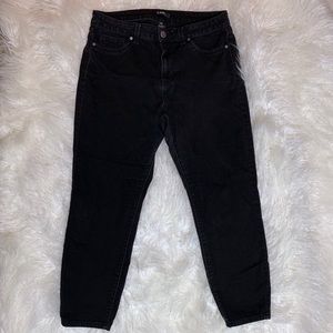 Charcoal Black Ankle Jeans sz 14w